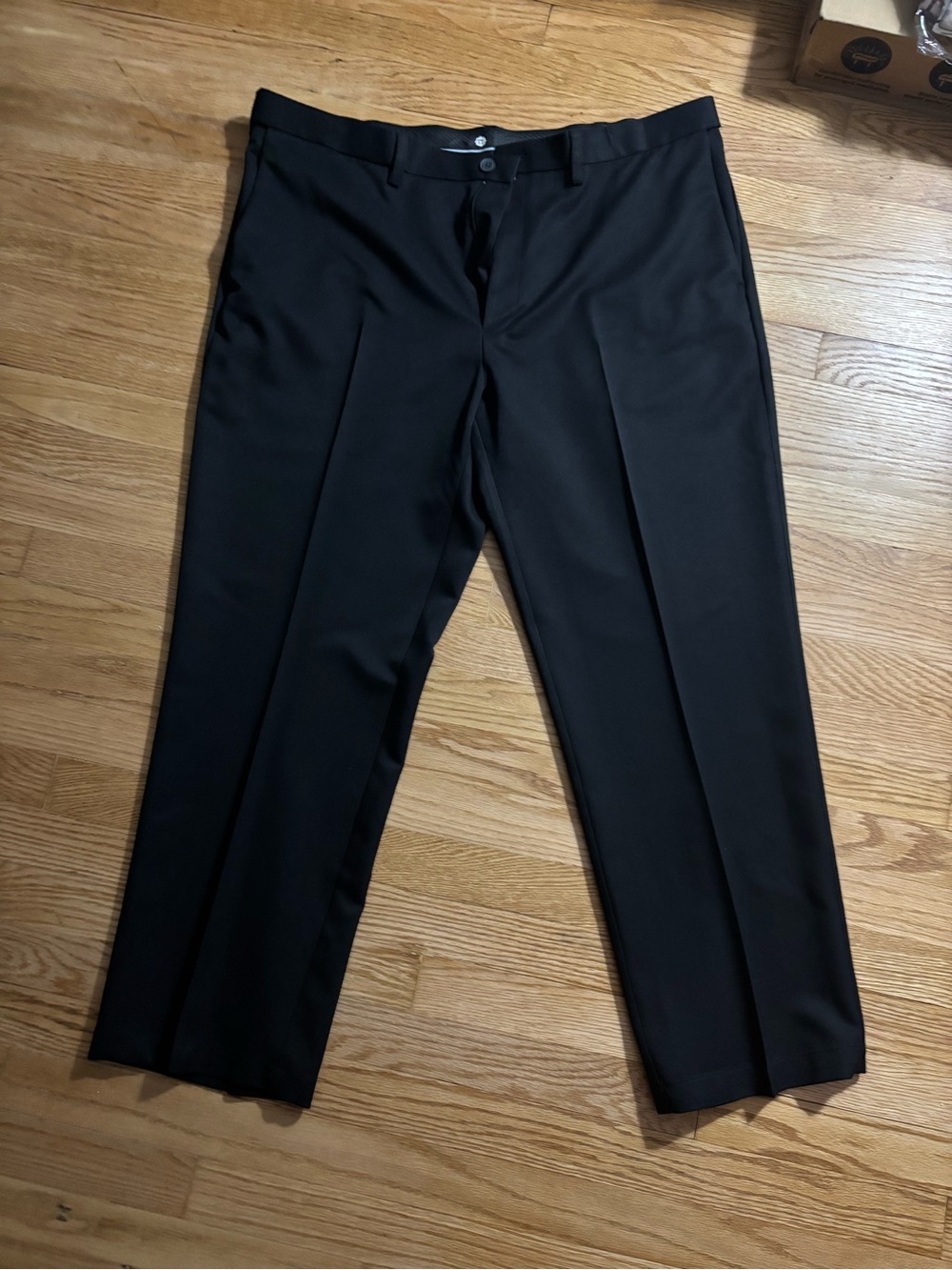 Men's Black Dress Trousers - Tailored Crease Front